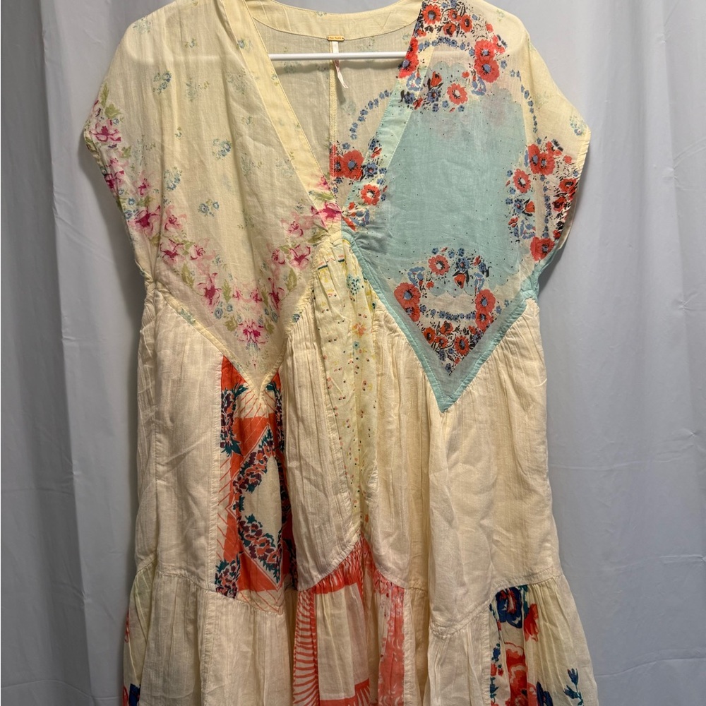 Free People Cream Floral Dress